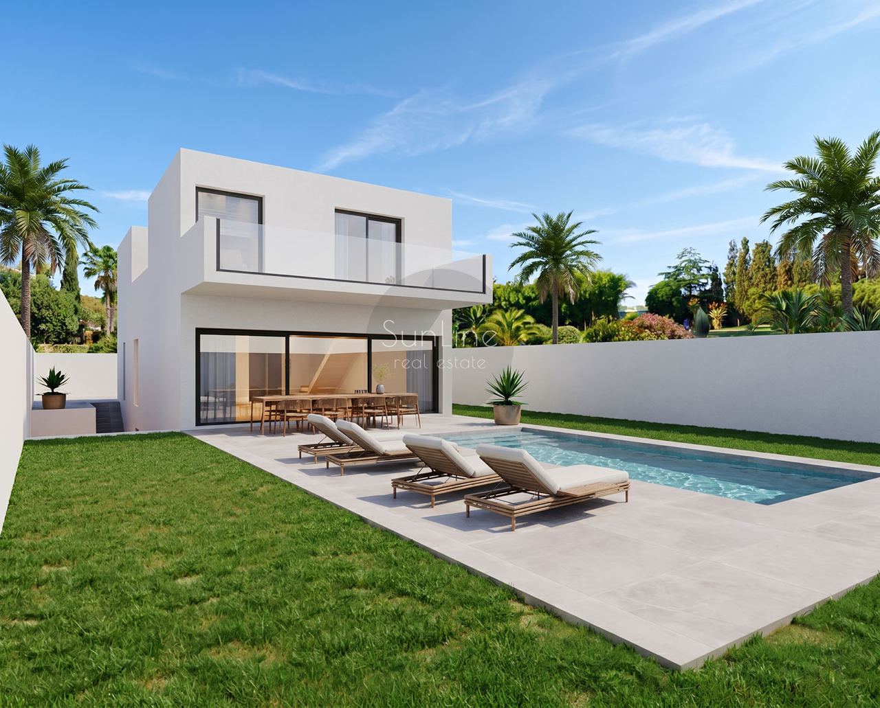 Новая вилла 206 м² с бассейном и участком 585 м² в La Cañada