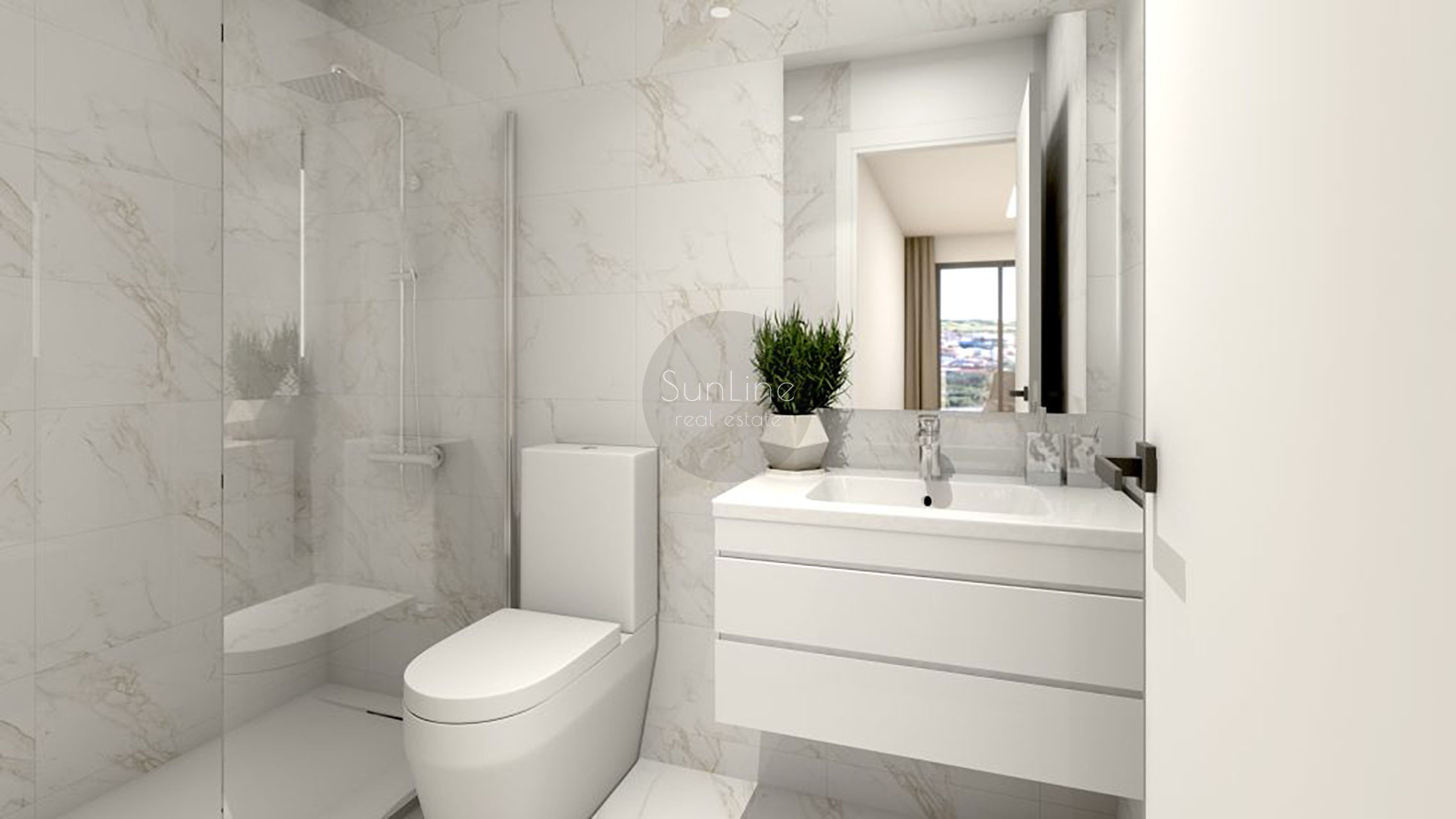 Penthouses in a new residential complex