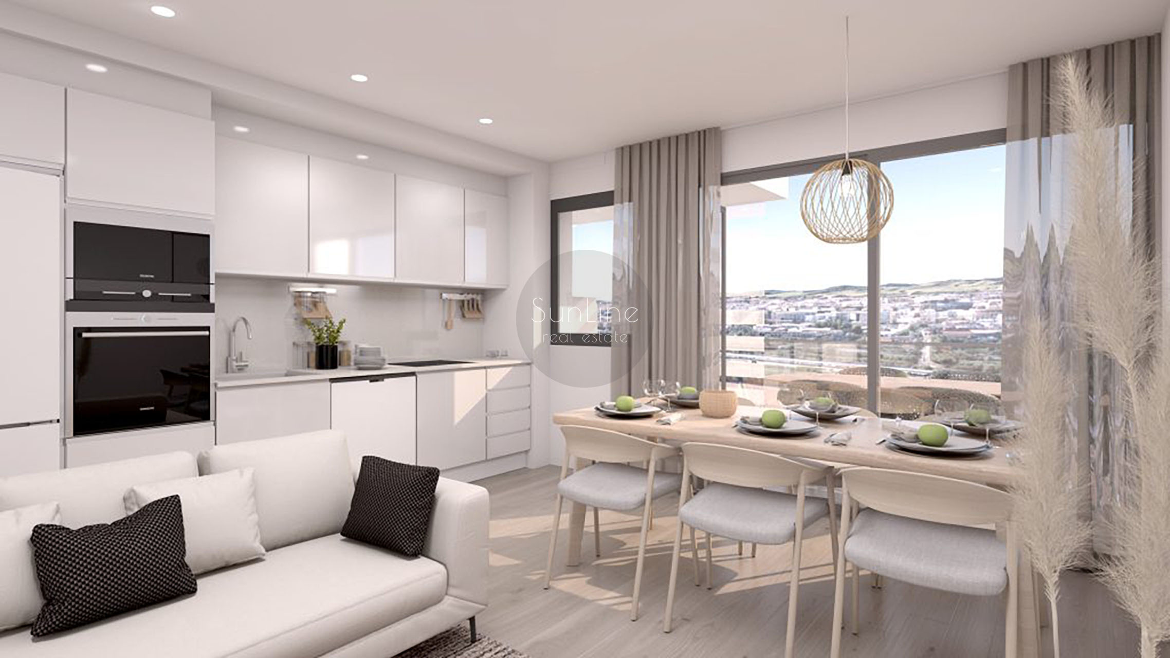 Penthouses in a new residential complex