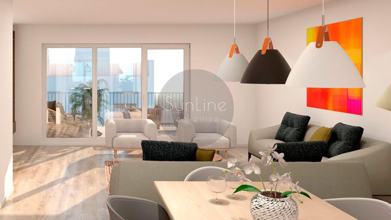 Sale of a modern two-bedroom apartment with quality finishing in Paterno
