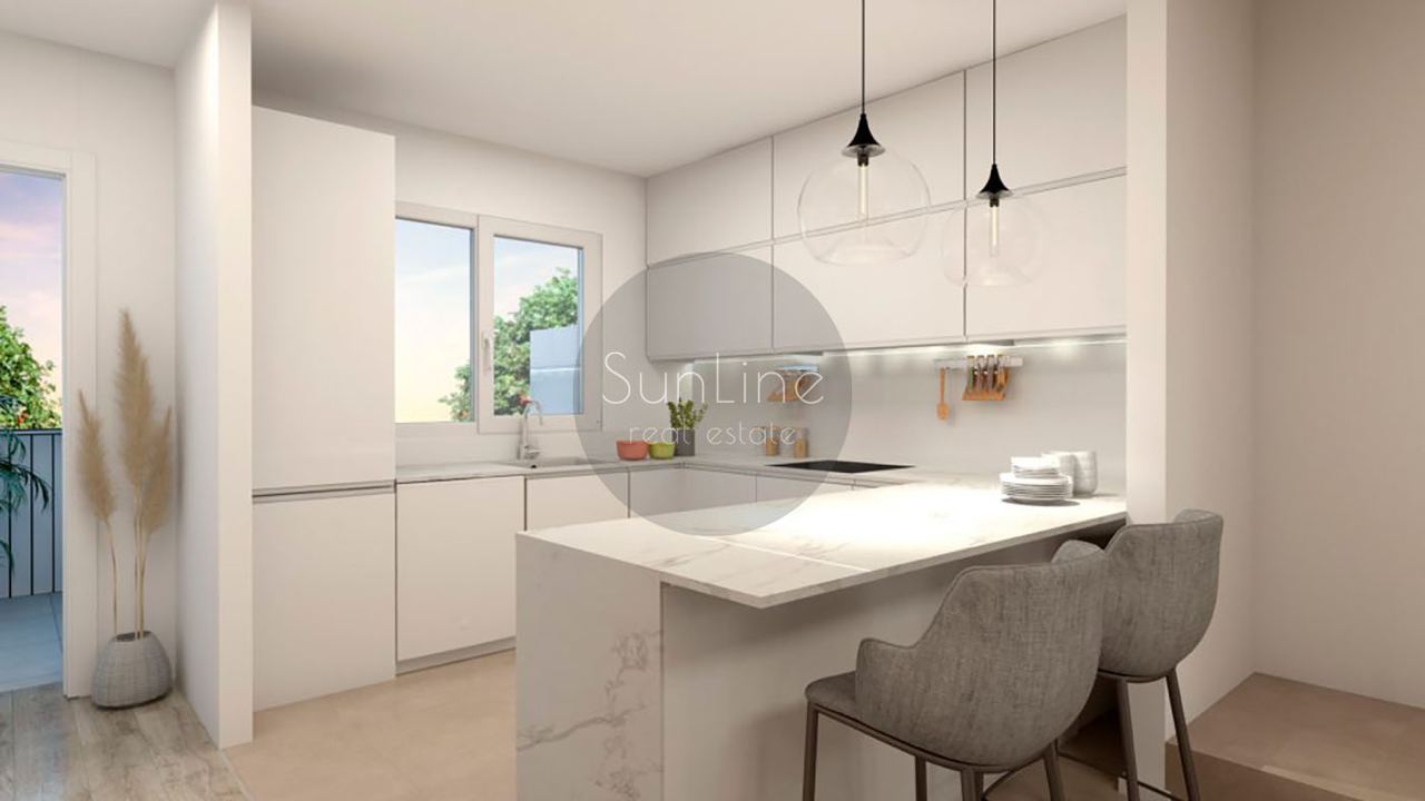 Sale of a modern two-bedroom apartment with quality finishing in Paterno