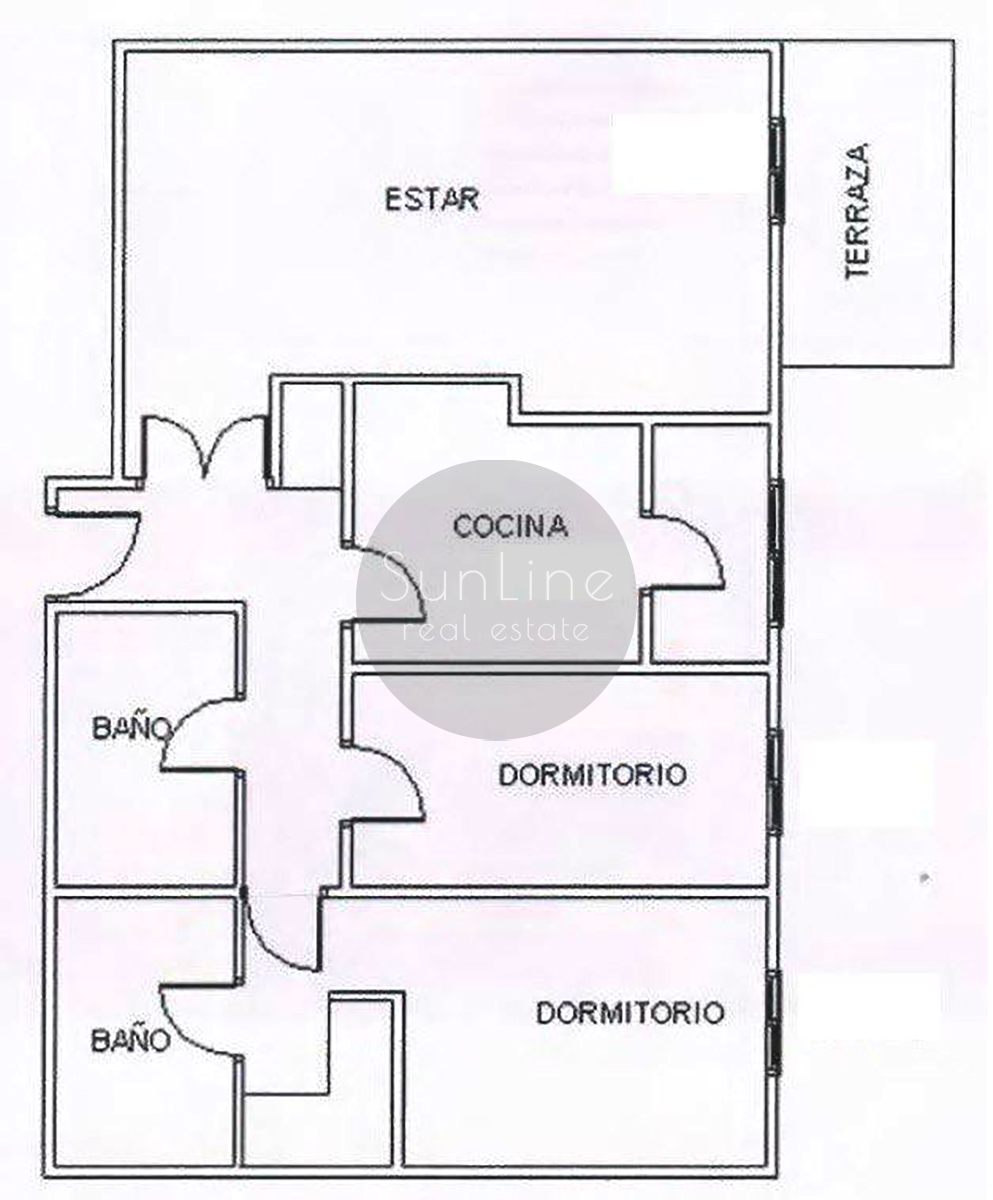 Arriendo de apartamento con 2 dormitorios, garaje y gran terraza en Benicalap