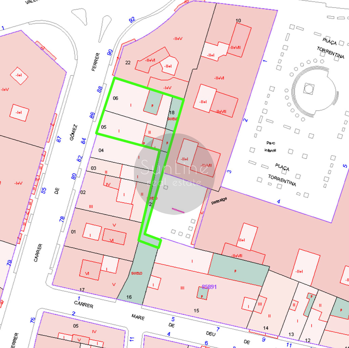 Plot in the central part of Torrent for a promising construction project